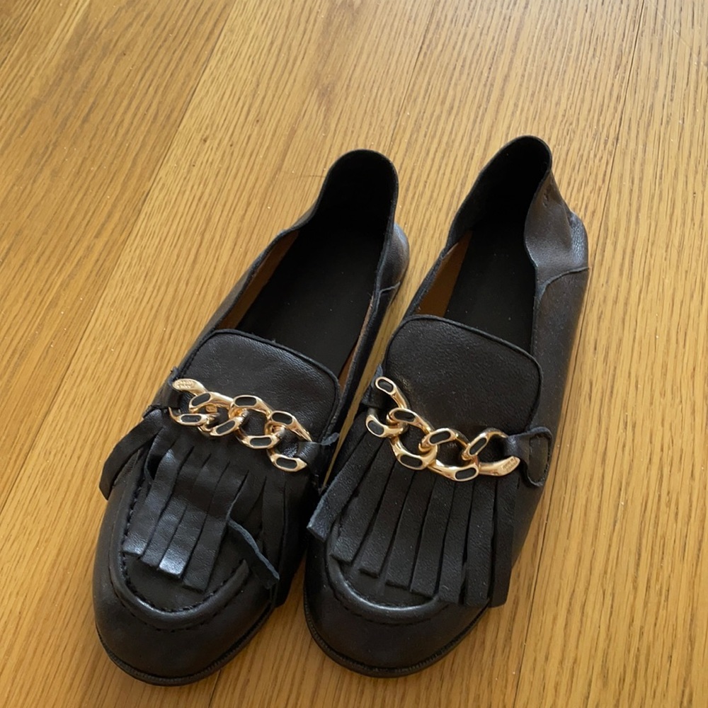See by Chloe Mahe Chain Leather Loafers